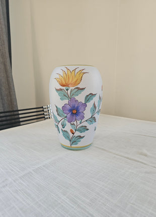 Vase vintage Flora Gouda Holland - Modèle Viola peint à la main