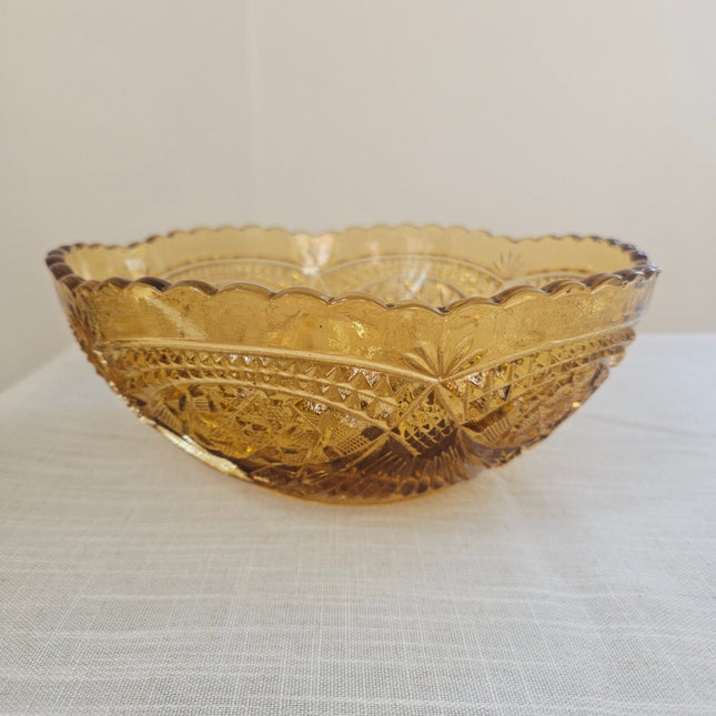 Amber glass dish