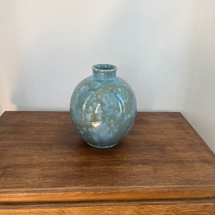 Vase boule Villeroy & Boch Luxembourg - Glaçure cristalline bleue -Années 30/40