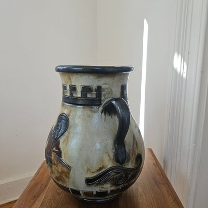 Très grand vase amphore Roger Guérin Bouffioulx en grès
