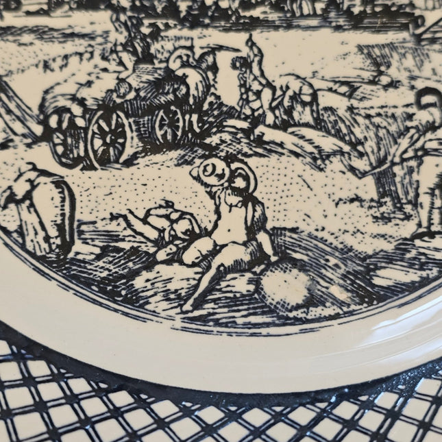 Set van 10 vintage dessertbordjes