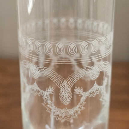 6 engraved champagne flutes