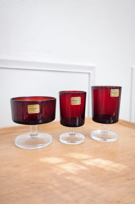 Lot de 3x6 verres (blanc, rouge,coupe) Luminarc collection Suède modèle Cavalier