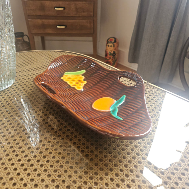 Plateau vintage en céramique de Vallauris - Années 60