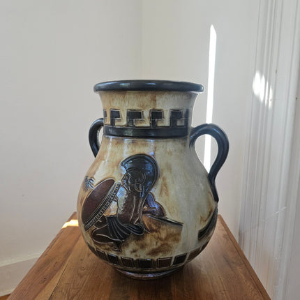 Très grand vase amphore Roger Guérin Bouffioulx en grès