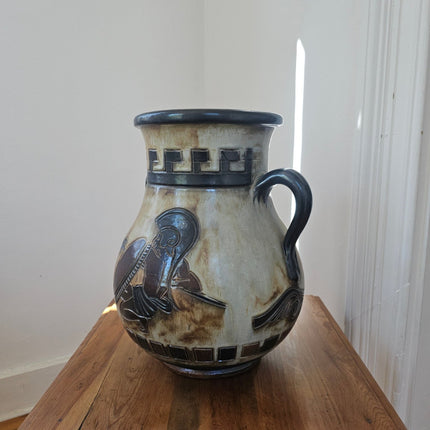 Très grand vase amphore Roger Guérin Bouffioulx en grès