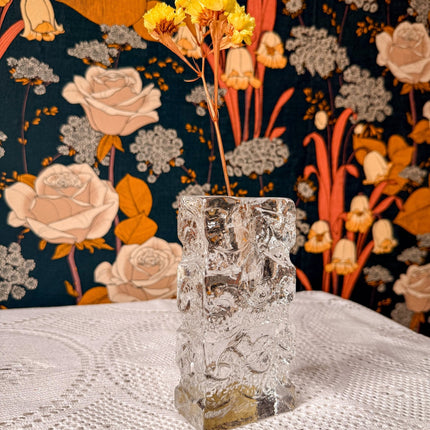 Vase soliflore en cristal Blockkristall Ingrid Glashütte 