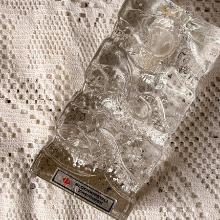 Vase soliflore en cristal Blockkristall Ingrid Glashütte 