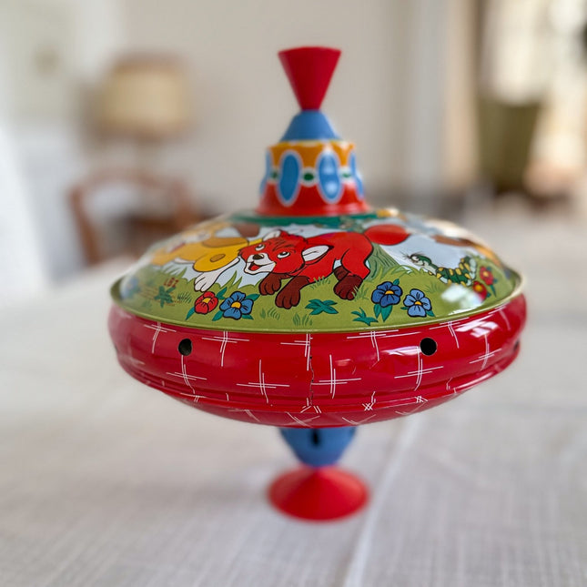 Toupie vintage Rox et Rouky - jouet ancien Disney