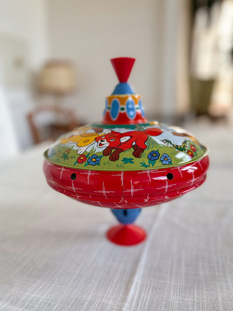 Toupie vintage Rox et Rouky - jouet ancien Disney