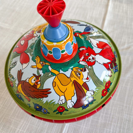 Toupie vintage Rox et Rouky - jouet ancien Disney