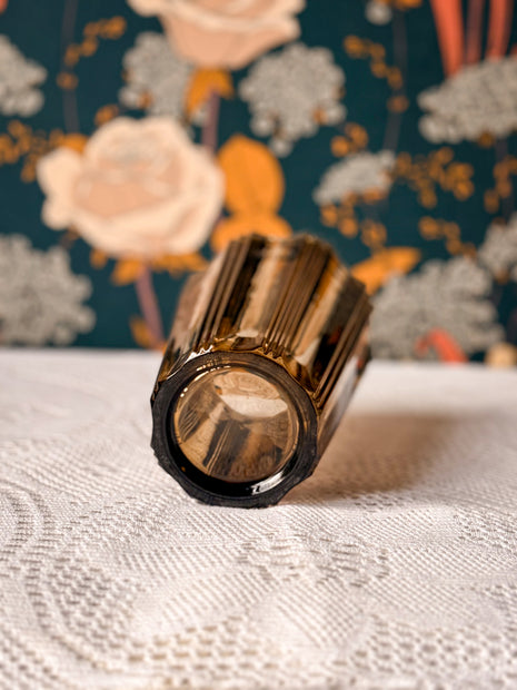 Vase vintage en verre fumé Luminarc années 70